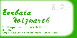 borbala holzwarth business card